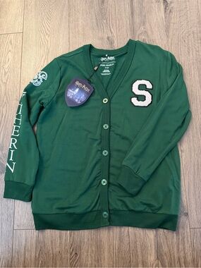 Posh Peanut Green Slytherin Kids Cardigan